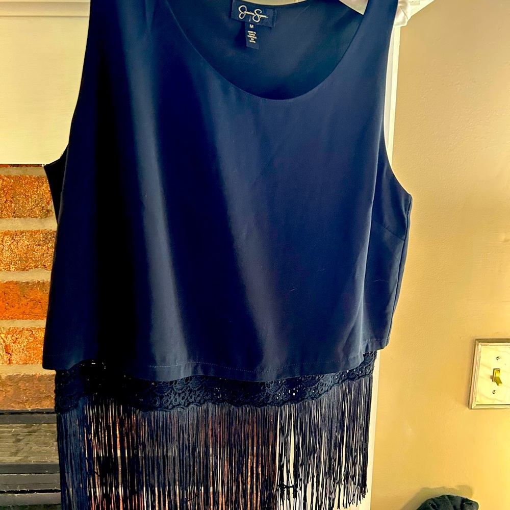 Jessica Simpson black short sleeve stylish top